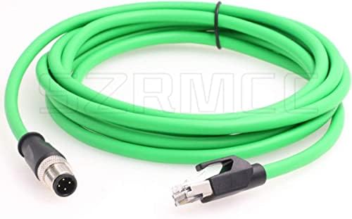 SZRMCC M12 Ethernet כבל D-Code 4 PIN זכר למחבר RJ45 High Flex Cat5e כבל רשת אטום למים לחיישן מצלמה תעשייתי