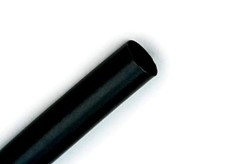 3M FP-301 חום מכווץ צינורות קיר דק, 1/16 x 100 'סליל, שחור
