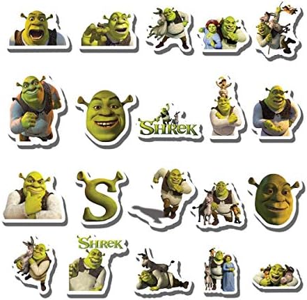 20 PCS מדבקות חבילות Shrek תסריט אסתטי ויניל ציטוטים צבעוניים אטומים למים לבקבוק מים נייד פגוש