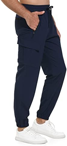 Vayager's גברים משקל קל משקל קלים מהיר טיול יבש מכנסי מטען נמתחים מכנסי גולף אתלטים עם כיסי רוכסן