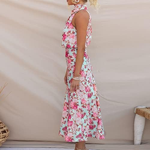 מוצרים חמים מפעל אופנה של אשת קיץ קיץ מזדמן מודפס פרחוני שכבון שמלת שמלת נדנדה עם כפתורים