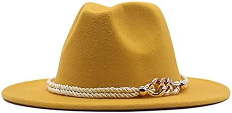 כובע פדורה רחב שוליים נשות כובעי ג'אז רטרו אלגנטיים לגברים נשים בצבע אחיד פנמה כובע כובע פנמה כובע