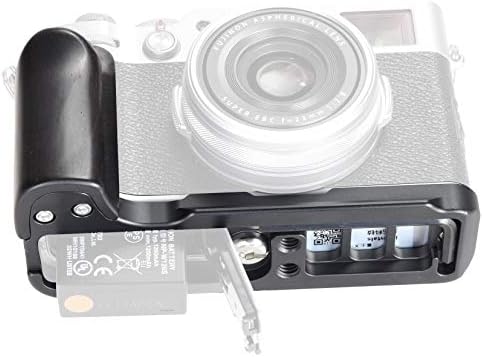 Wepoto X100V אחיזת יד שחרור מהיר לוחית L סוגר תואם למצלמת fujifilm x100V, אלומיניום ebony-1008