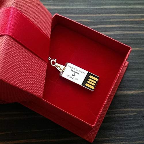 מתנה ליום הולדת לגברים, USB עץ חרוט, מתנות לחבר, 925 סילון פלאש מכסף מקל עט עט דיסק 32 ג'יגה -בייט,