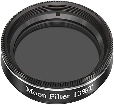 וואן ירח מסנן עבור טלסקופ 1.25 אינץ, 13 אחוזים שידור, ניטראלי צפיפות אופטי זכוכית, אלומיניום מסגרת