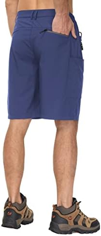 מכנסי טיול של יונדובופ מגברים מכנסיים קצרים מהיר ניילון יבש מהיר נסיעות מכנסיים קצרים גולף פעילים עם 7 כיסים