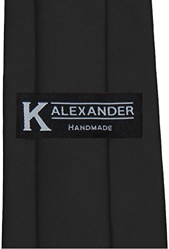 ק. אלכסנדר שחור חדש לגברים בצבע אחיד עניבות שחורות