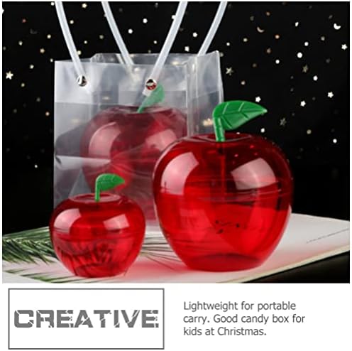 24 יחידות גדול אדום מיכל: חג המולד מיכל מלא פלסטיק מתנדנד תפוחים מתנדנד מכולות קישוטי עץ חג המולד