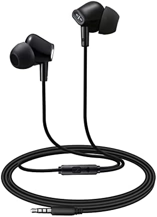 איילה איי8 אוזניות קוויות אוזניות בתוך האוזן אוזניות עם מיקרופון מרחוק. 3.5 מ מ לחבר שקע אודיו-שחור