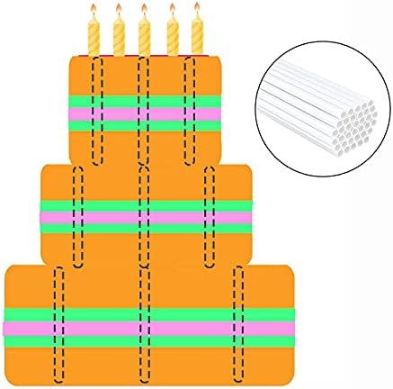 50 יחידות פלסטיק עוגת דובל מוט לבן עוגת מקלות תמיכה מוטות, 0.4 אינץ קוטר עוגת פינים עבור שכבות עוגות