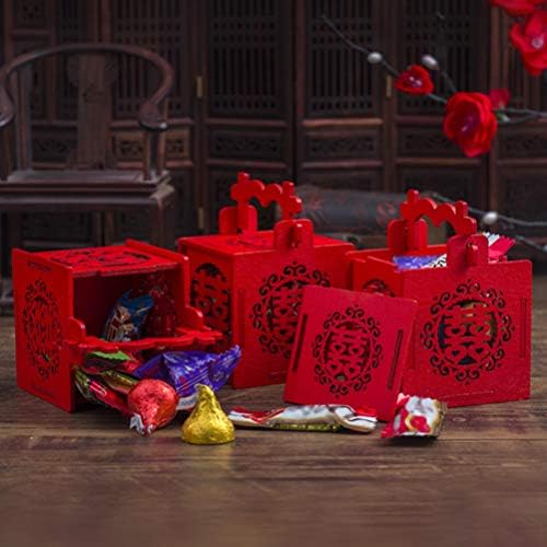 עיצוב חתונה עיצוב חתונה עיצוב חתונה 4 יחידים מיני סיני פנס חלול צורה מעץ עץ סוכריות יצירתית קופסת