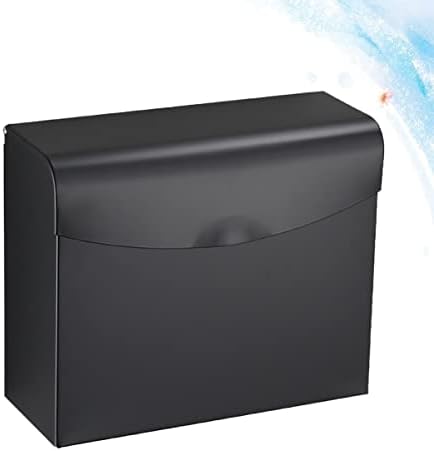 מדפי קיר שחור של קאבילוק מחזיק רקמת מיכל לכיסוי נייר מתלה שחור אסלה אלומיניום מגבת בית אמבטיה מתקן הרכבה