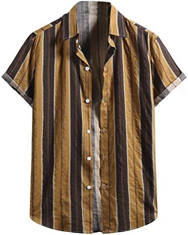צמרות כפתור אופנה נושמות גברים פוליאסטר שרוולים קצרים חולצות חולצות טיולים בקיץ נעימים צווארון V Plus