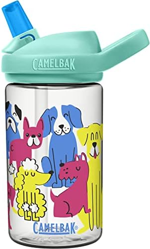 Camelbak Eddy+ 14 גרם בקבוק מים לילדים עם Tritan Renew-Tear Satraw, הוכחת דליפה כשסגורים, כלבי קשת