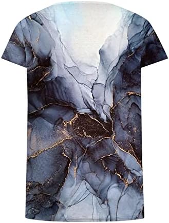 טוניקה גרפית של Xiaxogool טוניקה טוניקה ללבוש עם חותלות חולצות טי צווארון V צווארון V חולצות שרוול קצר 2023 קיץ