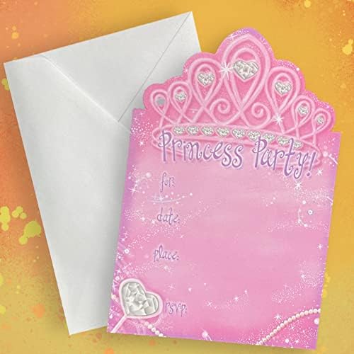 Alazco 24 הזמנות מילוי בצורת טיארה-מקלחת לתינוק יום הולדת מלכות מלכה מלכה נסיכה מסיבת משחק תאריכים