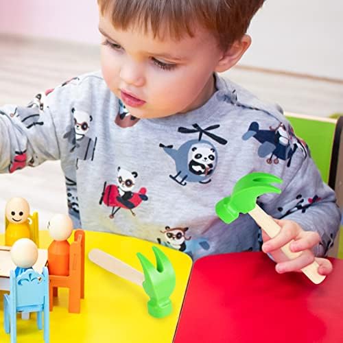 2 חבילה עץ פטיש צעצועי סימולציה פטישים תחזוקה כלים צעצועים חינוכיים לילדים מסיבת יום הולדת אספקת משחקים