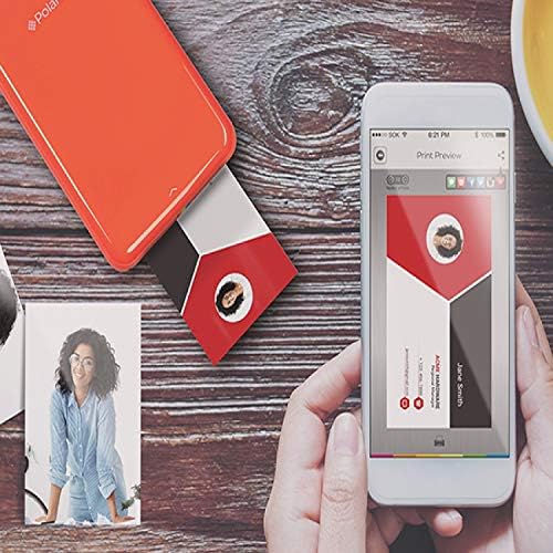 Zink Polaroid Zip Wireless Photo Mobile Mini מדפסת תואמת W/ iOS & Android, NFC & Bluetooth התקנים