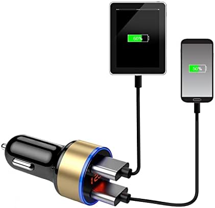מטען רכב ג'יזינג 3.1 א מטען USB כפול מטען LCD מתאם מטען לרכב לתצוגה סלולרית