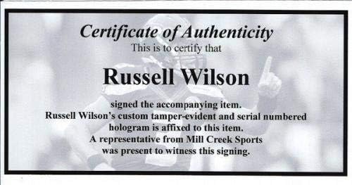 ראסל וילסון חתם על קסדת העתק בגודל מלא של סיאטל סיהוקס אס. בי. שמיי צ 'אמפס במלאי ירוק של רוו הולו 72372-קסדות