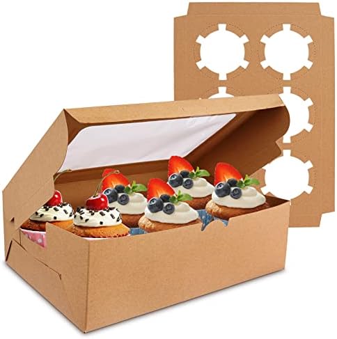 15 חבילות קופסאות קאפקייקס קופסאות עוגיות קופסאות מאפייה 9. 5 על 6.2 על 3 אינץ ' 6 רוזן קופסאות מנשא מאפיית