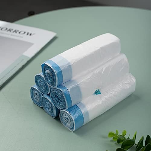 שקית זבל ניידת של Zhangzhejun, כיס אוסף עיבוי, שקית זבל משיכה, תיק ניקוי לשירותים למבוגרים-לבן