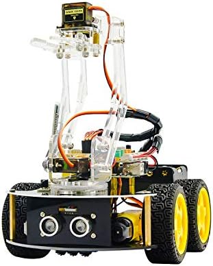Keyestudio 4WD Bluetooth Smart Car Robot Armot Cuilding ערכת Starter עבור Arduino ， עבור Uno R3 רובוטיקה