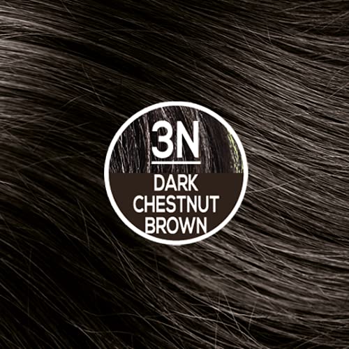 צבע שיער קבוע נטורינט 3 נ חום ערמונים כהה, ללא אמוניה, טבעוני, ללא אכזריות, עד כיסוי אפור, תוצאות לאורך