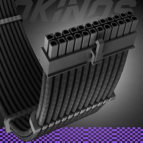 כבל שרוולים עם אספקת חשמל של OKINOS, ערכת כבל הרחבה של PSU / 1x24pin ATX / 2x8pin EPS / 3x8pin PCI-E, אורך
