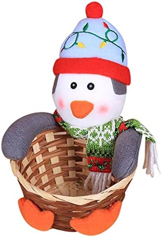 1 יחידות החג שמח סוכריות אחסון סל קישוט סנטה איש שלג אחסון סל שולחן העבודה סוכריות תיבת חטיף סיפור חג המולד