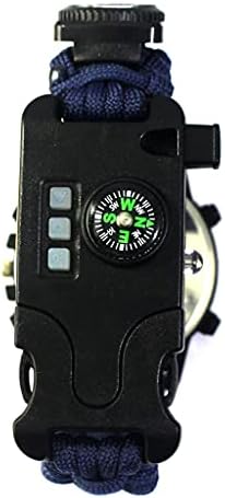 Xjjzs גברים צבא צבאי שעון יד אטום למים LED קוורץ שעון חיצוני שעון ספורט מצפן מדחום חירום שעון חירום
