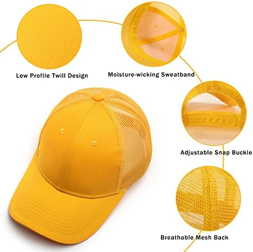 10 חבילה ריק בייסבול כובע מתכוונן רשת נהג משאית כובעי רגיל סובלימציה כובעי ספורט גולף שמש כובעי עבור