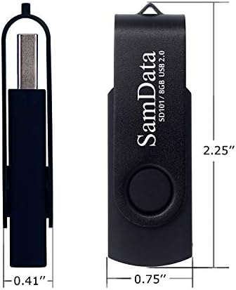 Samdata USB כונן הבזק 8GB 1 חבילה USB 2.0 כונן אגודל זיכרון מסתובב אחסון נתונים אחסון קפיצה כונן