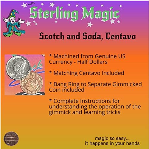 סקוטי הקסמים הסטרלינג של טד וסודה סנטאבו מקוריים טריק מטבע חצי דולר