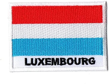 ראשית כל דבר של Luxembourg דגל טלאי ברזל קטן על רקום לחולצת כובע ז'קט בגדים תרמילים בג'ינס גודל כובע