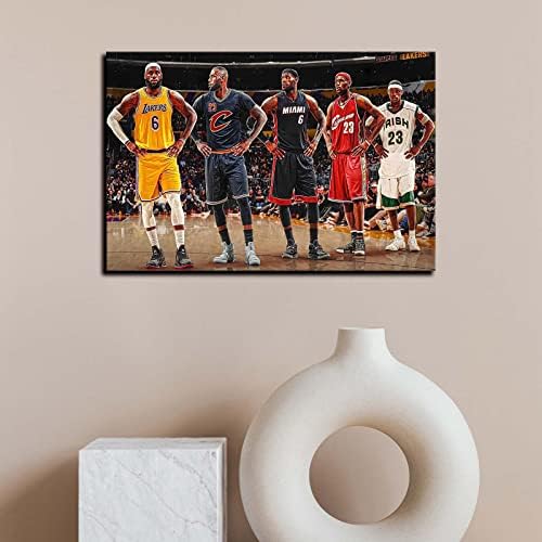 לברון ג'יימס פוסטר כדורסל קיר אמנות אגדי שיא כדורסל כוכב כוכב HD קיר קיר אמנות LCVME