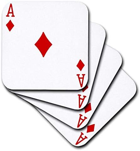 3 דרוז אייס משחק מתנות חליפות יהלומים אדומים עבור קלפי שחקני פוקר משחקי גשר משחקי-קרמי-קרמי, סט של 4