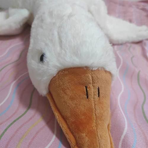 Yfqhdd בובת אווז לבנה גדולה בובת ברווז חמוד צעצוע צעצוע כרית מיטת כרית מיטת נוחות בובה