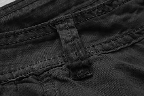 גברים של כושר רגוע הסוואה מטען מכנסיים קל משקל רב כיס חיצוני קצר מכנסיים מקרית טיולים טקטי מכנסיים קצרים