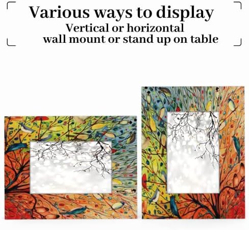 Mardesigns צבעוני ציפור 8x10 מסגרת תמונה, גלריית קיר ענף עץ מסגרות צילום מתאימות 8 x10 או 6x8