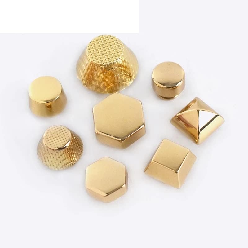 Jkuywx תיקים זהב אביזרי חומרה חתיכות מתכת כפתור כפתור מסמרת תיק בורג בעיצוב התחתון אבזם עור ציפורניים