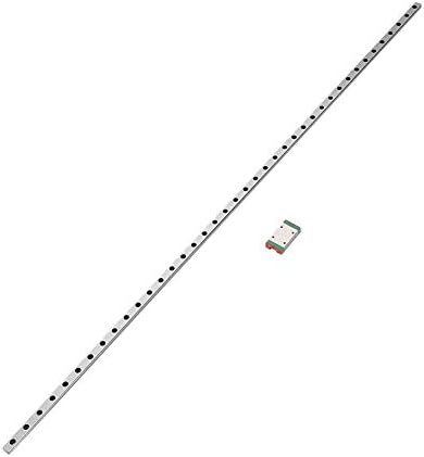 Myerzi Linear Rail Linear Linear Rail, MGN7H 600 ממ מיני מדריך ליניארי מסילה + 1 יחידות 17 ממ רוחב