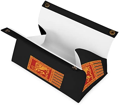 מכסה קופסת רקמות דגל ונציה מחזיק קופסת עור רקמות מלבנית מארגן נייר מארז מארגן נייר