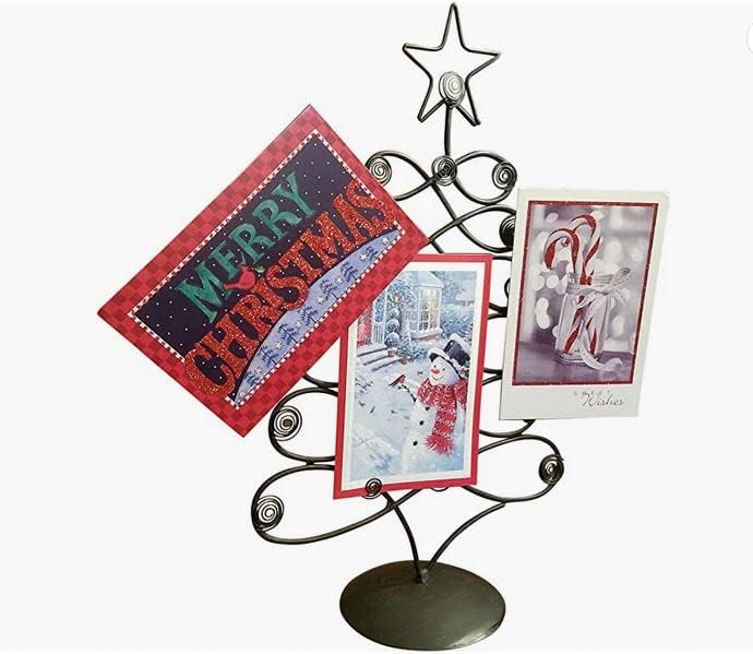 עקרב מכירות דלוקס שולחן חג המולד כרטיס תמונה מחזיק עץ תצוגת שחור יושב על דלפק שולחן מדף קל תצוגה