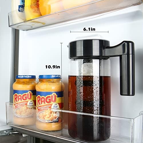 מכונת קפה של Lalord Cold Brew - 42 גרם קפה קפה זכוכית בורוסיליקט, מכונת קפה קר ומבשלת תה עם פילטר