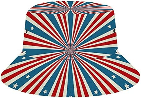 יום העצמאות האמריקני פטריוטי כובעי דלי מסוגננים פטריוטיים.