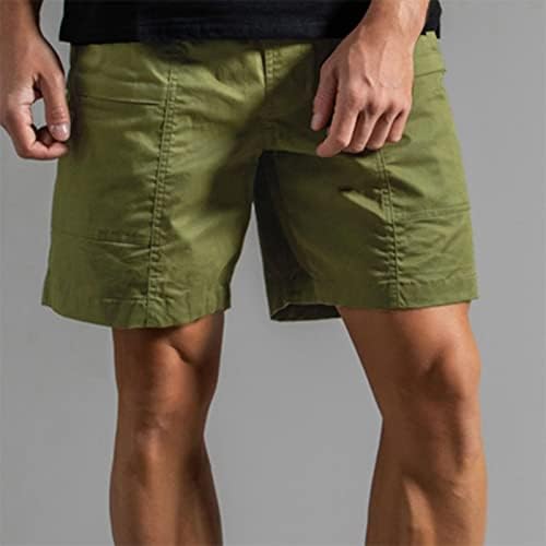 Miashui Men מכנסי מטען מכנסיים שקעים גברים בקיץ מכנסיים בצבע אחיד מכנסי כיס משוחרר מהיר ספורט ספורט יבש מהיר