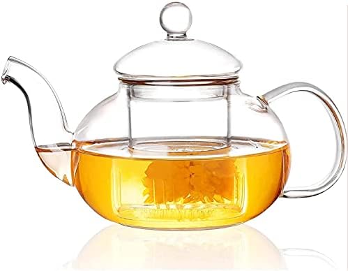 קומקום זכוכית קטן עם חילוף, סיר תה כיריים בטיחות ובטוח יצרנית תה עלים רופפת