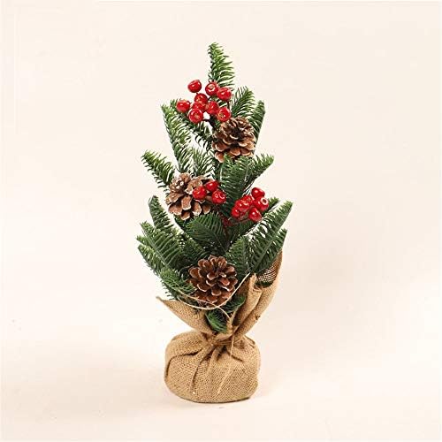 עץ חג המולד שולחן חג המולד עץ חג המולד עץ אורן עץ אורן עם חרוטים פירות יער אדומים