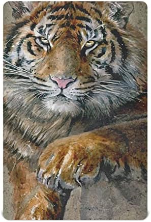 Alaza Tiger Print Print Animal Sheer Sheer Crib Shievat